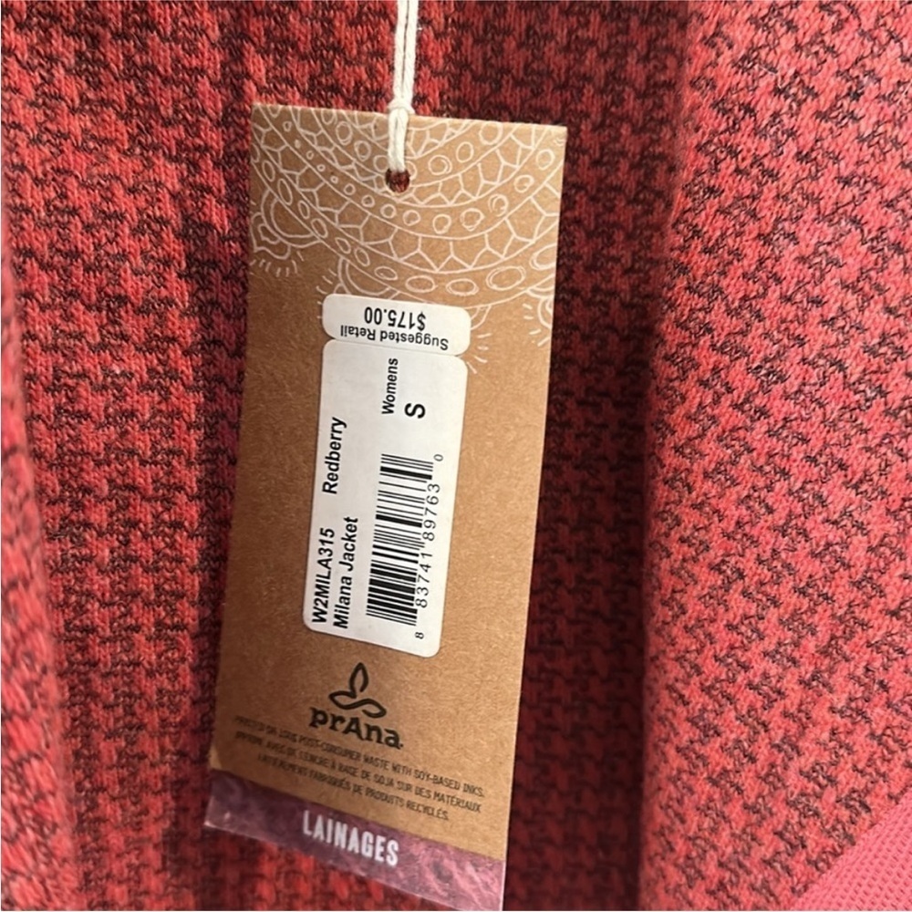 Prana Milana wool jacket red berry - Picture 4 of 4